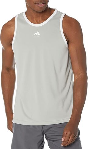 adidas Men's Size 3-Stripes Tank, Better Scarlet/Black, Medium/Tall in Saudi Arabia