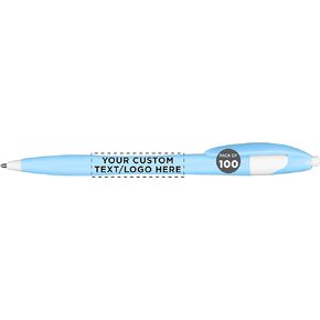 DISCOUNT PROMOS Custom Two Tone Plastic Office Pens Set of 50, Personalized Bulk Pack - Black Ink, Great for Office, School, Business, Tradeshows, Other Events - Black in Kuwait