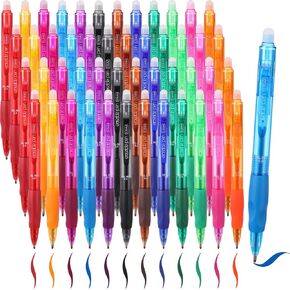 48 قطعة من أقلام الجل القابلة للمسح والسحب، 12 لونًا، نقطة دقيقة 0.5 مم، أحبار بألوان متنوعة، تجعل الأخطاء تختفي عند رسم مخطط الكتابة والكلمات المتقاطعة in Kuwait