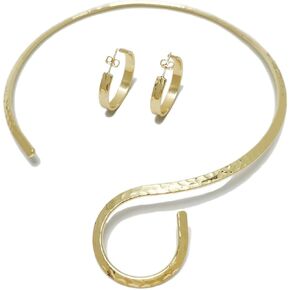 سبيكة عزم الدوران بيان المختنق قلادة هوب أقراط النساء والمجوهرات مجموعة حزب الإكسسوارات اليومية in Kuwait