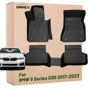 Car Floor Mats Replacement for BMW 5 Series G30 2017-2023 (520i 530e 530i 535i 540i 540d 550i) Heavy Duty Liners Genuine Odorless Carpet Accessories Black in Kuwait
