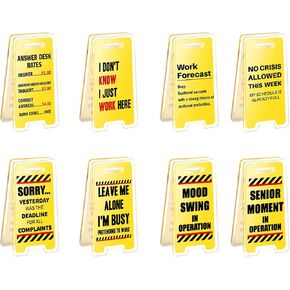 8 قطع من علامات المكتب المضحكة، أسعار مكتب الإجابة، هدايا مضحكة، مكاتب توقعات العمل، علامة تحذير، ديكور مرح صغير، ملحقات حجرة المكتب، هدايا ملهمة لزملاء العمل، زملاء العمل، رئيس العمل in Kuwait