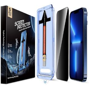 MAGIC JOHN 2 Pack for iPhone 13 Pro Max/iPhone 14 Plus 6.7 inch Privacy Glass Screen Protector, Auto Dust-Elimination Installation, Bubble Free, Easy Installation in Kuwait