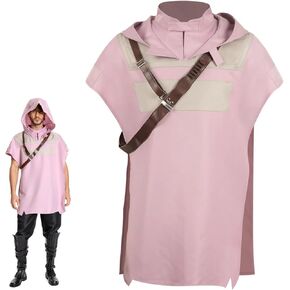 Knight Costume Adult Men Master Cosplay Outfit Hooded Cloak Straps Suits in Kuwait