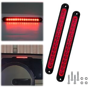 15led Red Trailer Brake Tail Light Bar, LED 3rd Brake Light, Flashing Strobe Red Brake Light Strips for Offroad Trucks, RVs, UTVs, ATVs 24V 2Pcs (Flashing) in Kuwait