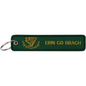 Pinstant Erin go Bragh Braugh Ireland Forever Eire Irish Pride Love Saint Patrick's Battalion Flag Mexican American War Keychain Key Tag Chain Fob Ring in Kuwait