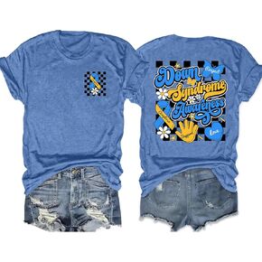 Down Syndrome Awareness Shirts for Women: World Down Syndrome Day 321 Awareness Support T-Shirt in Kuwait