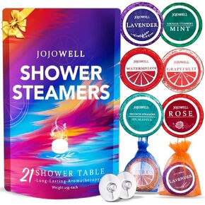Shower Steamers Aromatherapy - 21Pcs Pure Essential Oil Shower Bombs Gifts for Women, Nasal Relief, Self Care, Birthday Gifts for Women, Gifts for Mom in Kuwait