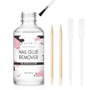 Makartt Nail Glue with Glue Remover Kit, Super Strong Nail Glue 7ML for Acrylic Nails Press On Nails,10ML Glue Off Fake Nails, Remover for Super Glue, Nail Polish Easy Application Nail Art Supplies in Saudi Arabia