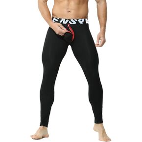 Men’s Sexy Detachable Pouch Long Johns Thermal Underwear Pants Bottom Leggings in Kuwait