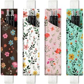 4 قطع 4 أنماط من حامل القلم الجلدي ذو التصميم الملمس الرخامي لجهاز الكمبيوتر المحمول مع شريط جلدي قابل للتعديل متوافق مع مجلة الكتاب المقدس ومذكرات الاستخدام في المكتب in Kuwait