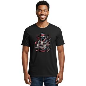 Mens Graphic Printed Cotton T-Shirt Casual Summer Wear Ninja Warrior Print in Saudi Arabia