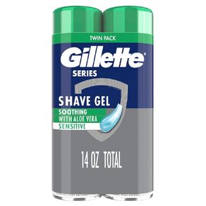 Gillette Series 3X Action Shave Gel, Sensitive Twin Pack (7 Ounce Each) in Kuwait