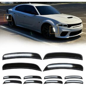 Dynamic Glow LED Side Marker Lights Compatible with Dodg'e Charger 2015-2026 - 4PCS White Front & Rear Fender Lights | Fits All Trims Including Hellcat in Saudi Arabia