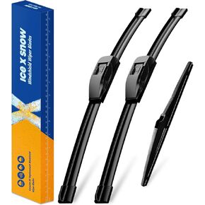 3 Wipers 24"/14"/12" Windshield Wiper Blades Replacement for Fiat 500 2019-2011 Automative Windshield Wiper Blades 24"+14" Front Wipers with 12" Rear Wiper Blade Set in Kuwait