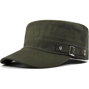 Unisex Army Cadet Cap Military Flat Top Basic Baseball Caps in Kuwait