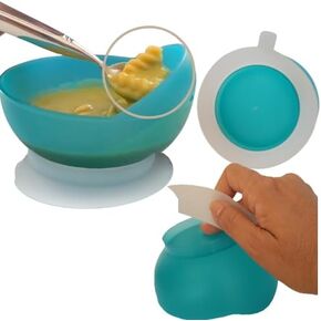 Scoop Plate High-Low Adaptive Bowl - parkensons Plate, Elderly -Spill Proof- Special Needs Plate- adaptive utensils - Handicapped Eating Utensils for Adults. in Kuwait