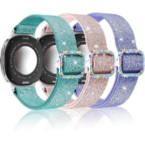 أحزمة مطاطية من LETOID لساعة Samsung Galaxy Watch 7 6 5 4 FE 40 مم 44 مم/ساعة 6 4 شريط كلاسيكي 42 مم 46 مم 43 مم 47 مم/ساعة 5 Pro Band 45 مم/Active 2/Galaxy Watch Ultra Bands، 3 عبوات حزام نايلون مرن 20 مم in Kuwait