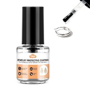 طلاء واقي للمجوهرات، مانع تسرب المجوهرات شفاف وغير مرئي، يوفر حماية دائمة، حاجز وقائي، مناسب للخواتم والأقراط والقلائد والأساور (5 مل) in Kuwait
