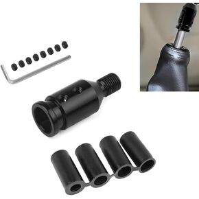 Gear Shift Knob Adapter, Aluminum Alloy Shift Rod Converter, M12 x 1.25 Thread Shift Knob Adapter with 4 Sizing Sleeves, Universal for Most Manual Transmission Cars (Black) in Kuwait