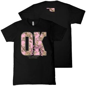 Simply Southern Oklahoma Home - Camo - Bow - Adult T-Shirt in Saudi Arabia