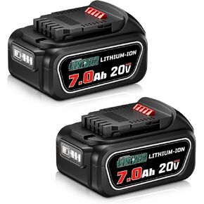 VANTTECH 5.5Ah DCB200 18V/20V MAX بديل لبطارية ديوالت 20V ماكس ليثيوم أيون متوافق مع Dewalt Bateria DCB200 DCB204 DCB206 DCB201 DCB203 DCB181 DCB180 20V DCD/DCF/DCG/DCS سلسلة 1 حزمة in Kuwait