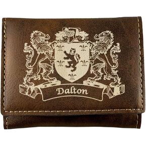 Dalton Irish Coat of Arms Rustic Leather Wallet in Saudi Arabia