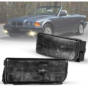 Fog Lights Lamps for 1992 1993 1994 1995 1996 1997 1998 1999 BMW (M3 E36) 318i 318is 318ti 320i 323i 323is 325i 325is 328i 328is 3 Series Original Design, 1 Pair, w/H1 Bulbs (clear lens) in Kuwait