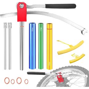Dirt Bike Tire Changing Tool Kit, Suitable for 16-21 Inch Wheels, Including 10/12/15mm Axle Adapters, Quick Tire Change in The Wild, and Foldable Design for Easy Portability (Red) in Kuwait