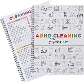 مخطط تنظيف ADHD، جدول التنظيف ومنظم قائمة المراجعة، خطة تنظيف منزلية قابلة للتحرير، مخطط تنظيف منزلي يومي وأسبوعي وشهري، تحسين المنزل بنفسك in Kuwait