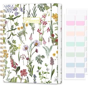 مخطط أسبوعي وشهري غير مؤرخ - منظم دفتر الملاحظات لمدة 12 شهرًا مع متتبع الأهداف والعادات، تقويم شهري، مجلة إنتاجية حلزونية مثالية للعمل والمدرسة والمنزل، 6.5 بوصة × 8.5 بوصة، وردي in Kuwait