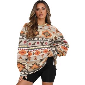 Womens Sweatshirts Crewneck Oversized Pullover Sweaters for Women S-3XL Fall Winter Cute Tops in Kuwait