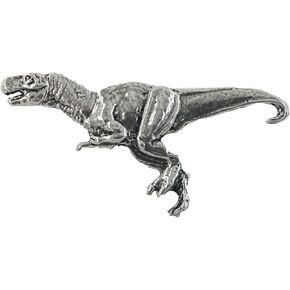 Tyrannosaurus Rex Pin, Pewter, 2 Inches, 100% Handmade in the USA, T Rex, Dinosaur, Realistic, Metal, Lapel, Hat, Brooch, Gift, Jewlery, Over 3100 Unique Designs in Kuwait