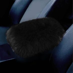 Furry Auto Center Console Cover, Car Decoration Soft Console Pad, Artificial Plush Armrest Cover Compatible with Most Car (Light Pink) in Kuwait