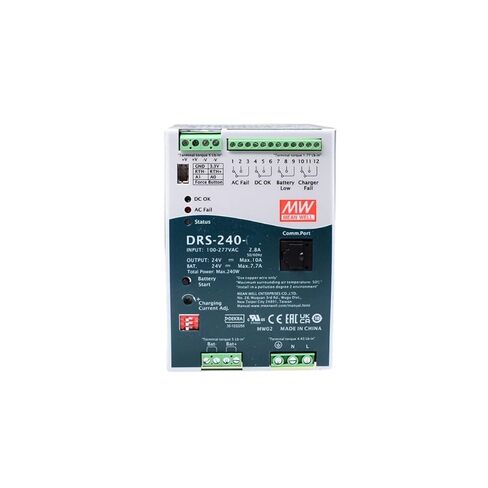 يعني جيدا DRS 240W 24V 7.7A تحويل التيار الكهربائي، DRS-240-24 AC-DC DIN السكك الحديدية UPS محول سائق التيار الكهربائي لأنظمة الأمن، وأنظمة الإنذار، الخ in Kuwait