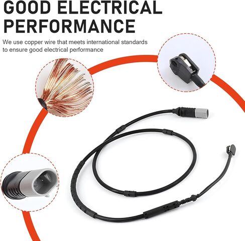 Car Brake Pad Wear Sensor, Vehicle Brake Warning Sensor Wire, Compatible with BMW F30 F31 F32 F33 320i 328i 34352284656, 34356792292, V20720096, 2BWS0385, 2BWS0276 (Black) in Kuwait