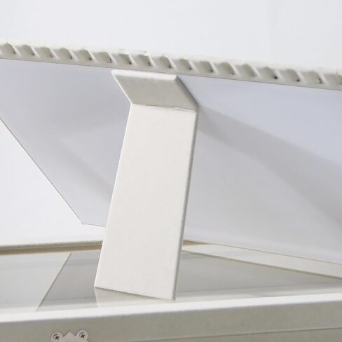 صندوق منظم القلادة، منظم حامل القلادة، علبة عرض القلادة 20 فتحة، صينية مجوهرات قلادة قابلة للفصل مع غطاء زجاجي للنساء (بيج، 20 فتحة) in Kuwait