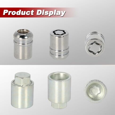 صواميل قفل العجلة المضادة للسرقة، M12x1.5، مجموعة من 4 قطع + مفتاح سداسي واحد، متوافق مع Honda Accord، CR-V، Civic، HR-V، استبدل 08W42-SNA-101 in Kuwait