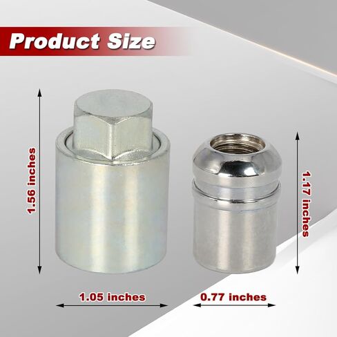 صواميل قفل العجلة المضادة للسرقة، M12x1.5، مجموعة من 4 قطع + مفتاح سداسي واحد، متوافق مع Honda Accord، CR-V، Civic، HR-V، استبدل 08W42-SNA-101 in Kuwait