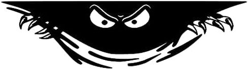 Eyes Monster Peeper Scary Vinyl Decal Sticker Design: Top #1 Car Window Bumper Wall Laptop Claw (w:9" x h:2.5", Black) in Saudi Arabia