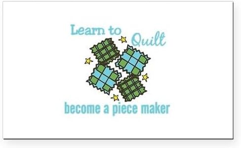 CafePress Learn to Quilt Rectangle Car Bumper Magnet in Saudi Arabia