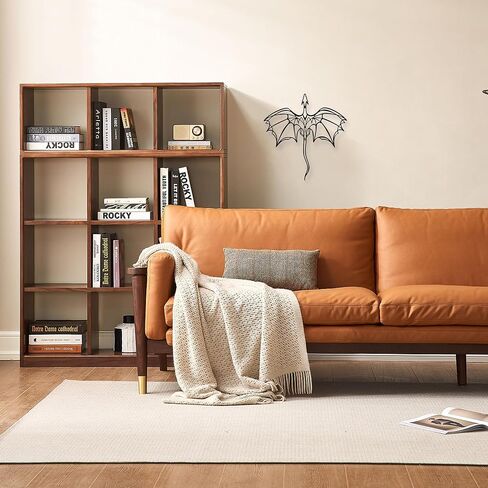 YATEASLU Line Art Dragon Silhouette Metal Wall Decor- Fantasy Winged Dragon Art for Home, Indoor Outdoor Decor (11.81"x11.42", Black) in Kuwait