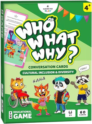Who What Why Conversation Cards for Kids – Learning Activity for Social Skills, Emotional Intelligence & Critical Thinking – Educational Game to Foster Communication & Empathy, Ages 4+ in Kuwait