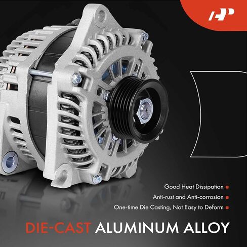 A-Premium Alternator Compatible with Ford Explorer 2011-2012, Taurus 2010-2012, Flex 2010 & Lincoln MKS 2010-2012, MKT 2010-2012, 3.5L, 12V 200A 6-Groove Pulley Clockwise in Saudi Arabia