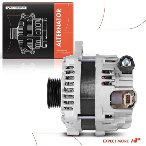 A-Premium Alternator Compatible with Ford Explorer 2011-2012, Taurus 2010-2012, Flex 2010 & Lincoln MKS 2010-2012, MKT 2010-2012, 3.5L, 12V 200A 6-Groove Pulley Clockwise in Saudi Arabia