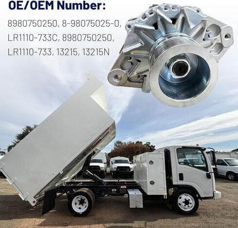 LR1110-733C Alternator 12V 110A Compatible with Isuzu NPR NQR NRR NPR-HD 2007-2015 8980750250 LR1110733 in Kuwait