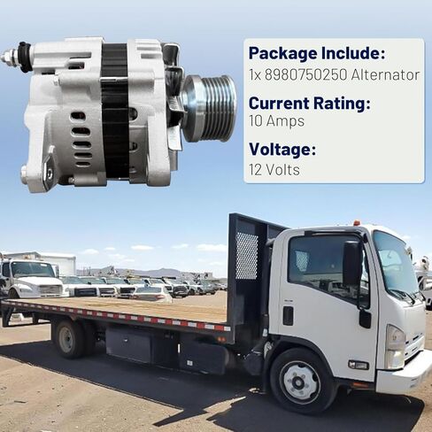 LR1110-733C Alternator 12V 110A Compatible with Isuzu NPR NQR NRR NPR-HD 2007-2015 8980750250 LR1110733 in Kuwait