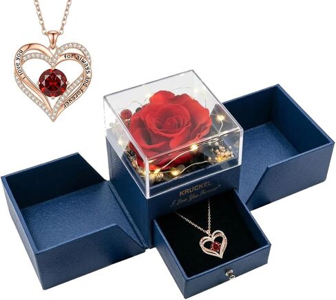 KRUCKEL قلادة Let me LOVE you مطلية بالذهب الأبيض ومصنوعة من كريستال سواروفسكي® - NLS0033 in Kuwait