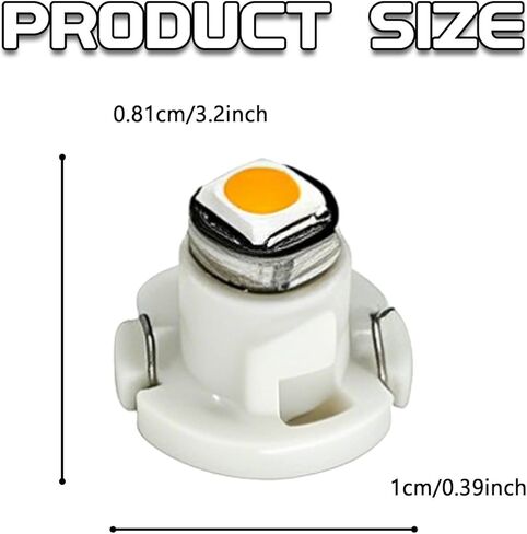 10PCS T4.2 Led Bulb & Indicators Climate Control Bulbs Neo Wedge 10mm Base 3030 Chip 12V IP65 A/C Heater Climate Control Lamps Switch Indicator Light Instrument Cluster Dashboard Gauge (Yellow) in Saudi Arabia