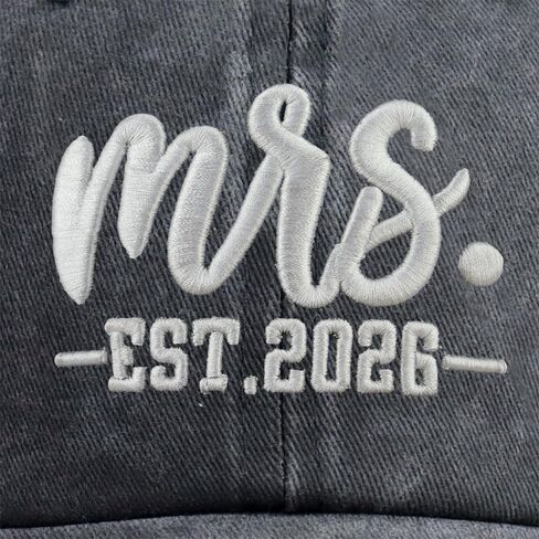 2PCS Mr and Mrs EST 2026 Hats for Men Women, Adjustable Cotton 3D Embroidered Couples Baseball Cap in Saudi Arabia